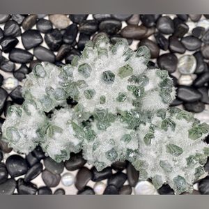 Green phantom crystal cluster large